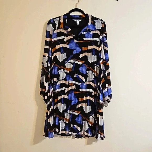 Nine West Pleated Georgette Dress - Picture 1 of 5